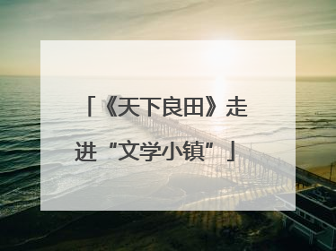 《天下良田》走进“文学小镇”