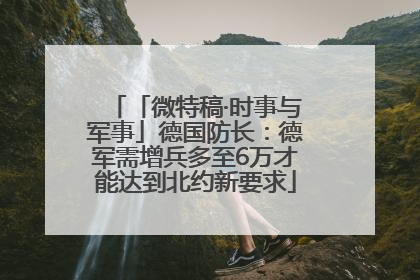 「微特稿·时事与军事」德国防长：德军需增兵多至6万才能达到北约新要求