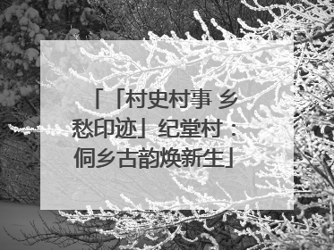 「村史村事 乡愁印迹」纪堂村：侗乡古韵焕新生
