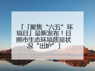 「聚焦“六五”环境日」最新发布！日照市生态环境质量状况“出炉”