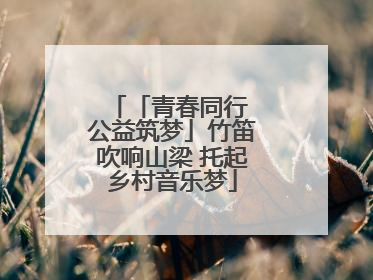 「青春同行 公益筑梦」竹笛吹响山梁 托起乡村音乐梦