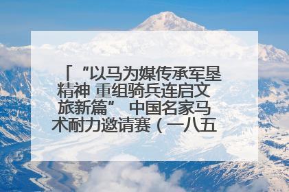 “以马为媒传承军垦精神 重组骑兵连启文旅新篇” 中国名家马术耐力邀请赛（一八五团站）暨重启骑兵连活动正式启动