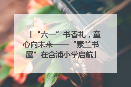 “六一”书香礼，童心向未来——“素兰书屋”在含浦小学启航