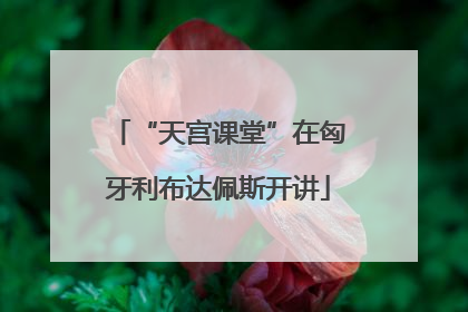 “天宫课堂”在匈牙利布达佩斯开讲