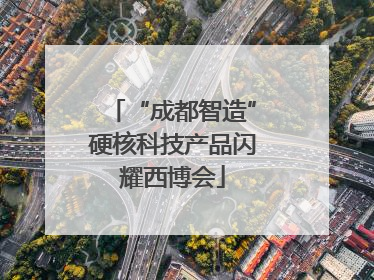 “成都智造”硬核科技产品闪耀西博会