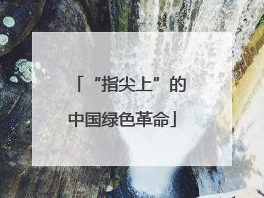 “指尖上”的中国绿色革命