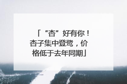“杏”好有你！杏子集中登鹭，价格低于去年同期