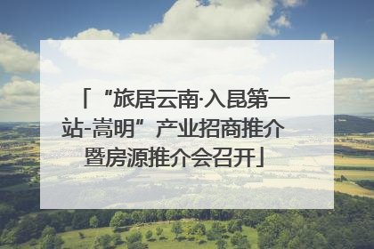“旅居云南·入昆第一站-嵩明”产业招商推介暨房源推介会召开