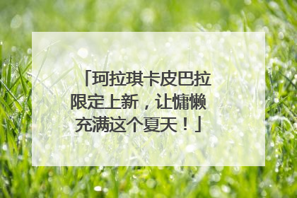 珂拉琪卡皮巴拉限定上新，让慵懒充满这个夏天！
