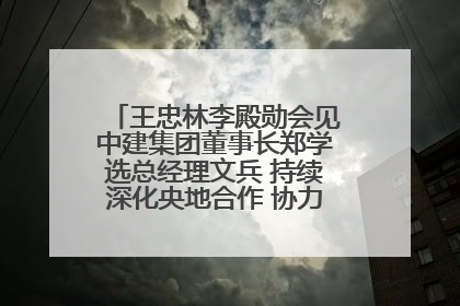 王忠林李殿勋会见中建集团董事长郑学选总经理文兵 持续深化央地合作 协力推动支点建设