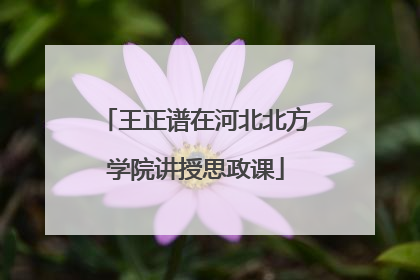 王正谱在河北北方学院讲授思政课