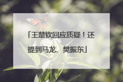 王楚钦回应质疑！还提到马龙、樊振东