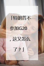 特朗普不参加G20，这又怎么了？