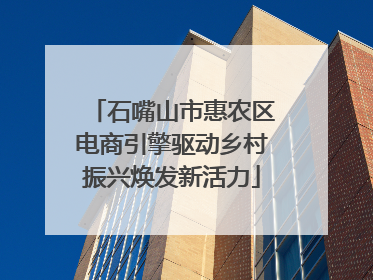石嘴山市惠农区电商引擎驱动乡村振兴焕发新活力