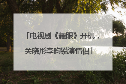 电视剧《耀眼》开机，关晓彤李昀锐演情侣
