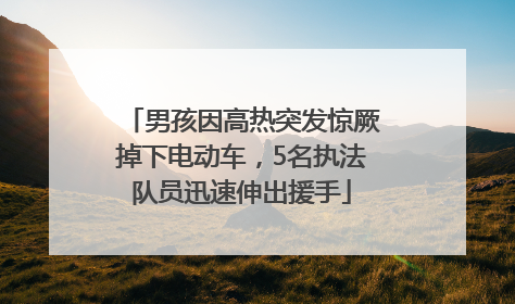 男孩因高热突发惊厥掉下电动车，5名执法队员迅速伸出援手