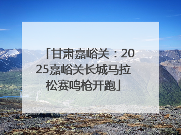 甘肃嘉峪关：2025嘉峪关长城马拉松赛鸣枪开跑