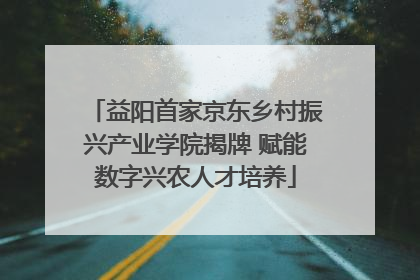 益阳首家京东乡村振兴产业学院揭牌 赋能数字兴农人才培养