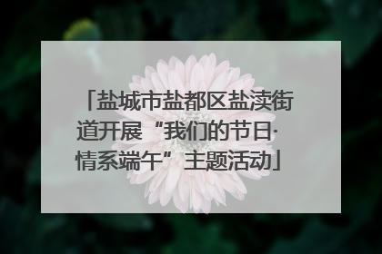 盐城市盐都区盐渎街道开展“我们的节日·情系端午”主题活动