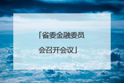 省委金融委员会召开会议