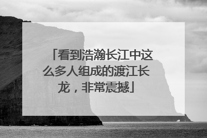 看到浩瀚长江中这么多人组成的渡江长龙，非常震撼