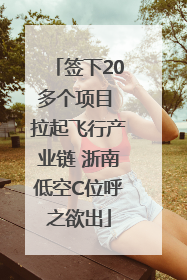 签下20多个项目 拉起飞行产业链 浙南低空C位呼之欲出