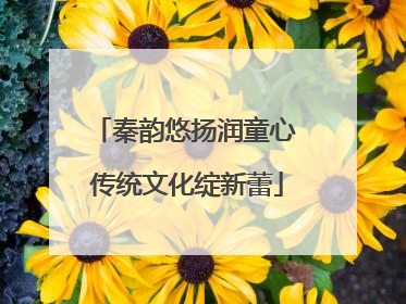 秦韵悠扬润童心 传统文化绽新蕾