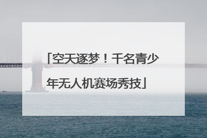空天逐梦！千名青少年无人机赛场秀技