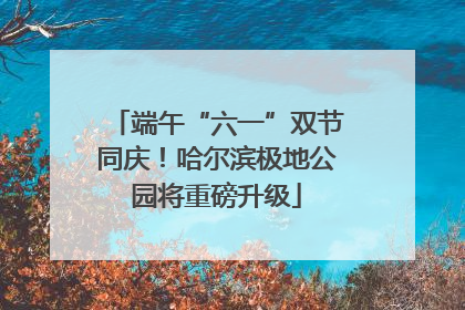 端午“六一”双节同庆！哈尔滨极地公园将重磅升级