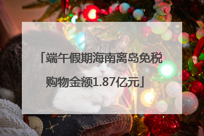 端午假期海南离岛免税购物金额1.87亿元