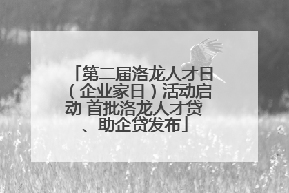 第二届洛龙人才日（企业家日）活动启动 首批洛龙人才贷、助企贷发布
