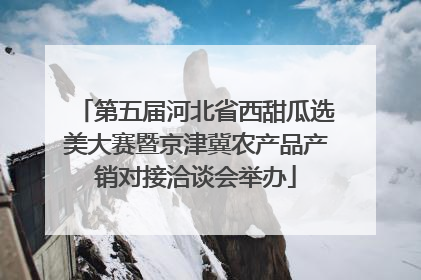第五届河北省西甜瓜选美大赛暨京津冀农产品产销对接洽谈会举办