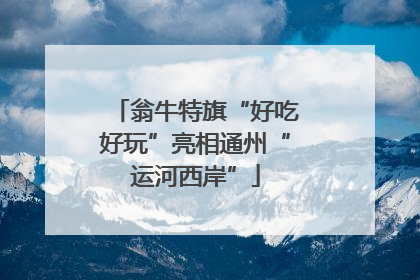 翁牛特旗“好吃好玩”亮相通州“运河西岸”