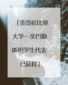 美哥伦比亚大学一亲巴勒斯坦学生代表已获释