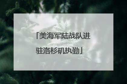 美海军陆战队进驻洛杉矶执勤
