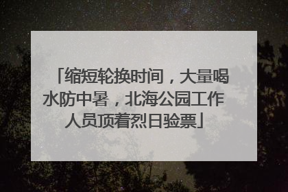 缩短轮换时间，大量喝水防中暑，北海公园工作人员顶着烈日验票