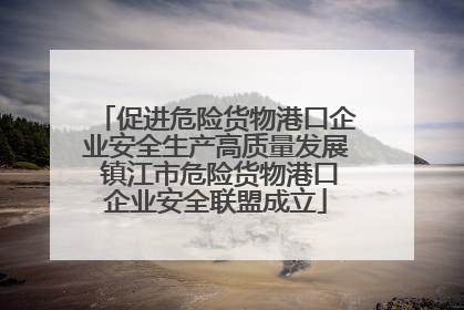 促进危险货物港口企业安全生产高质量发展 镇江市危险货物港口企业安全联盟成立