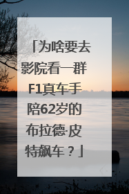 为啥要去影院看一群F1真车手陪62岁的布拉德·皮特飙车？