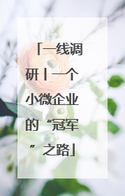 一线调研丨一个小微企业的“冠军”之路