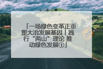 一场绿色变革正重塑大冶发展基因丨践行“两山”理论 推动绿色发展①