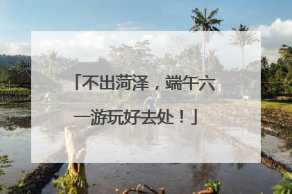 不出菏泽，端午六一游玩好去处！