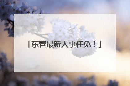 东营最新人事任免！
