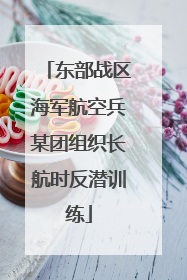 东部战区海军航空兵某团组织长航时反潜训练