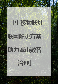 中移物联灯联网解决方案助力城市数智治理