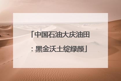中国石油大庆油田：黑金沃土绽绿颜