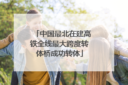 中国最北在建高铁全线最大跨度转体桥成功转体