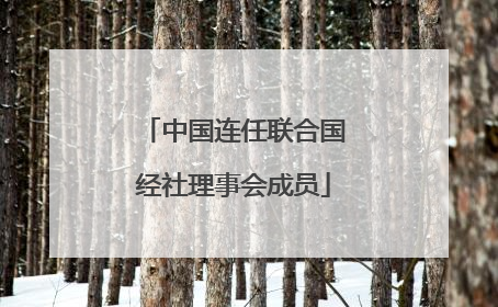 中国连任联合国经社理事会成员