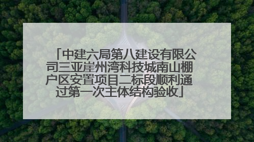 中建六局第八建设有限公司三亚崖州湾科技城南山棚户区安置项目二标段顺利通过第一次主体结构验收