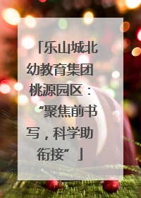 乐山城北幼教育集团桃源园区：“聚焦前书写，科学助衔接”