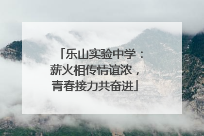 乐山实验中学：薪火相传情谊浓，青春接力共奋进